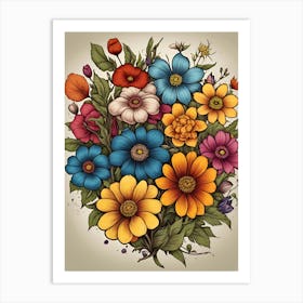 Bouquet Of Flowers 2 Art Print