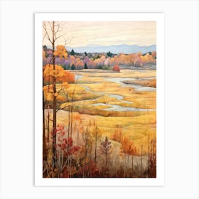 Autumn National Park Painting Cuyahoga Valley National Park Ohio Usa 2 Art Print