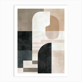 Sandstone Layers Minimalist Style Art Print