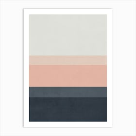 Pink And Grey Art Print