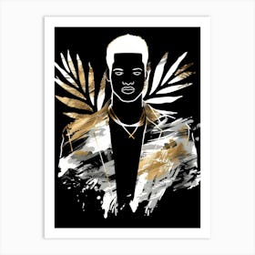 Gold Leaf Man Art Print