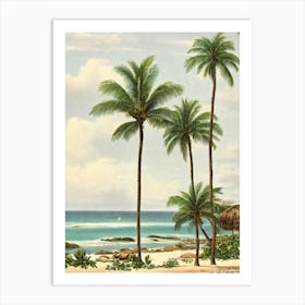 Icacos Beach Puerto Rico Vintage Art Print