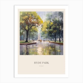 Hyde Park Sydney Australia 3 Vintage Cezanne Inspired Poster Art Print