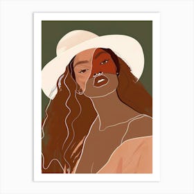 Woman In A Hat 72 Art Print