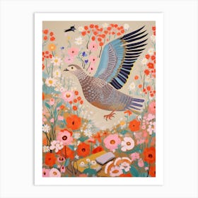 Maximalist Bird Painting Grey Plover 1 Art Print