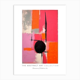 Pink And Black Abstract Painting 4 Exhibition Poster Art Print