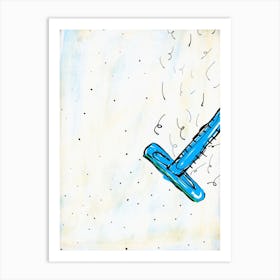 Blue Shaver Art Print