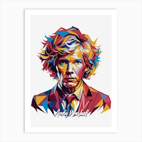 Andy Warhol 2 Portrait WPAP Pop Art Art Print