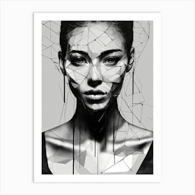 Abstract Portrait Of A Woman 1 Art Print