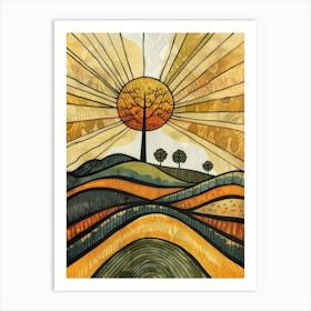 'Sunrise In The Countryside' Art Print