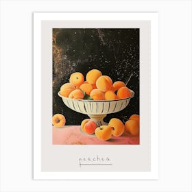 Art Deco Peaches 2 Poster Art Print