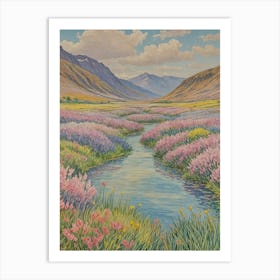 Flowers In A Valley Art Print