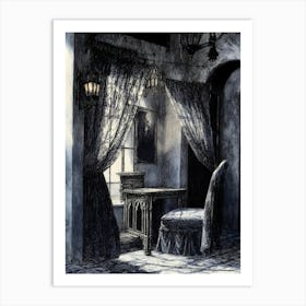 Dark Gothic Room Art Print