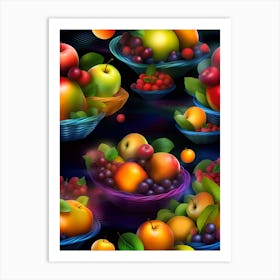 Fruit Wallpaper Art Print