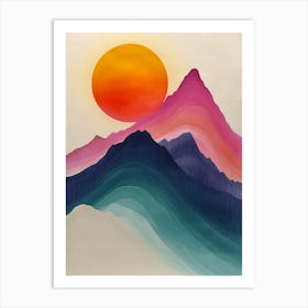 Sunset In The Mountains 46 Art Print