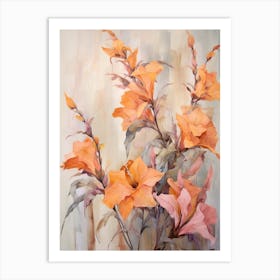 Fall Flower Painting Larkspur 1 Art Print