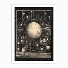 Solar System Illustration Art Print