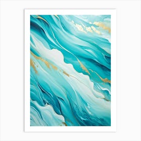 Abstract Rendition Of A Summer Day On A Tropical Glacier Brushed By The Wind With Maritime Patterns (5) Art Print