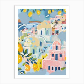 Colors of Santorini Art Print
