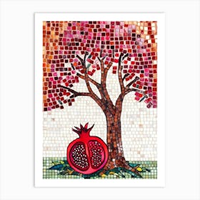 Mosaic Pomegranate Art Print