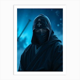 Dark Ninja Assasin - Diverse Art Illustration 87 Art Print