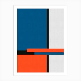 Blue and red geometry 5 Art Print