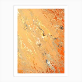 Abstract Shades of Gold Painting Print Art Print