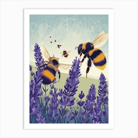 Meliponini Bee Storybook Illustrations 13 Art Print