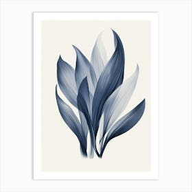 Blue And White Flower Art Print