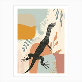Lizard Abstract Modern Illustration 3 Art Print