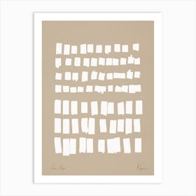 Rhyme Composition On Beige Art Print