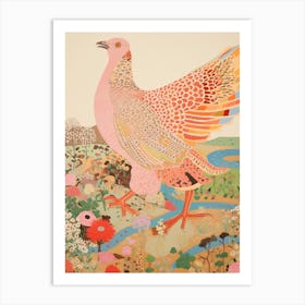 Maximalist Bird Painting Grouse 4 Art Print