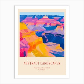 Colourful Abstract Grand Canyon National Park Usa 1 Poster Art Print