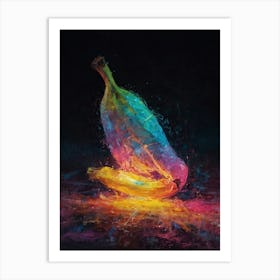 Banana On Fire Art Print