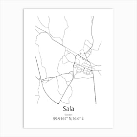 Sal A,Slovakia Minimalist Map Art Print