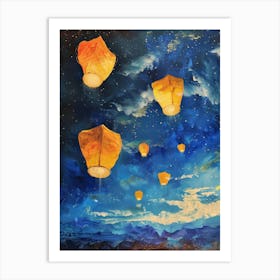 Sky Lanterns 3 Art Print