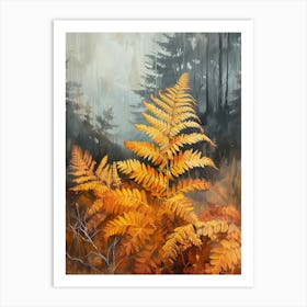 Autumn Fern Painting 1 Art Print