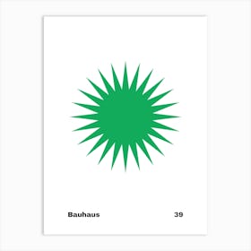 Geometric Bauhaus Poster Green 39 Art Print