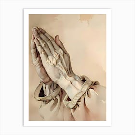 My Interpretation of Albrecht Dürer's Praying Hands Betende Hände Art Print