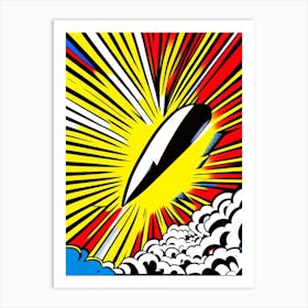 Meteor Bright Comic Space Art Print