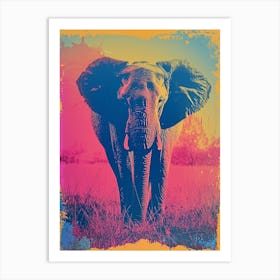 Elephant Polaroid Inspired 1 Art Print