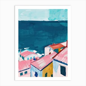 Travel Poster Happy Places Santander 4 Art Print