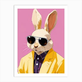 Rabbit In Sunglasses 4 Art Print