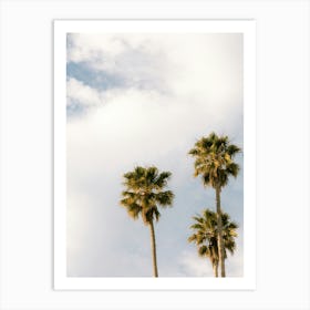 Sunset Palm trees of California Art Print