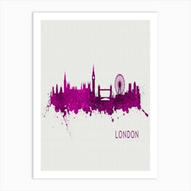 London England City Purple Art Print