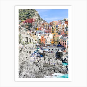 Colourful Manarola Cinque Terre Art Print