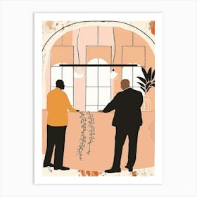 Two Men At A Bar Art Print