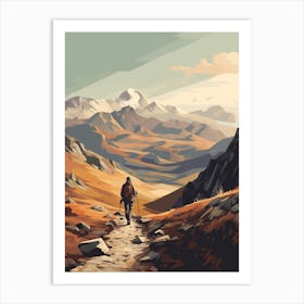 John Muir Trail Usa 1 Hiking Trail Landscape Art Print