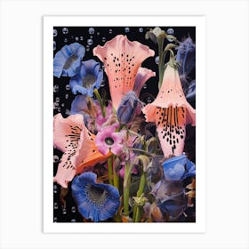 Surreal Florals Canterbury Bells 2 Flower Painting Art Print