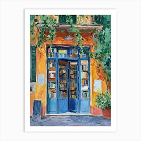 Rome Book Nook Bookshop 3 Art Print